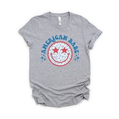 Simply Sage Market Women's Leopard American Babe Short Sleeve Graphic Tee