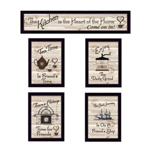 Gulches (Kitchen Friendship Collection II)Framed Wall Art, Modern Home Decor 5 Piece Vignette for Living Room, Bedroom & Farmhouse Wall Decoration - 1 of 4