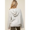 Pinkblush Grey Mixed Knit Maternity Hooded Sweater - 3 of 4