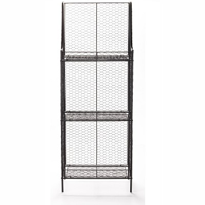 Lakeside 3-Tier Storage Shelf with Wire Metal for Pantry, Bathroom, Garage Organization