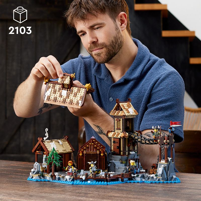 LEGO Ideas Viking Village Model Building Set 21343, 3 of 11