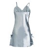 INSPIRE CHIC Women Satin Lace Trim Sleepwear Nightgown Pajama Slip Dress - 2 of 4