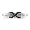 Black Bow Jewelry 1/20 Ctw Black & White Diamond X Ring in Sterling Silver - 4 of 4