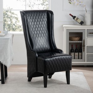 PAGED Velvet Accent Chairs with Soft Padded and Wooden Legs,Arm Chair with High-Back,Comfy Chairs for Living Room,Bedroom - 1 of 4