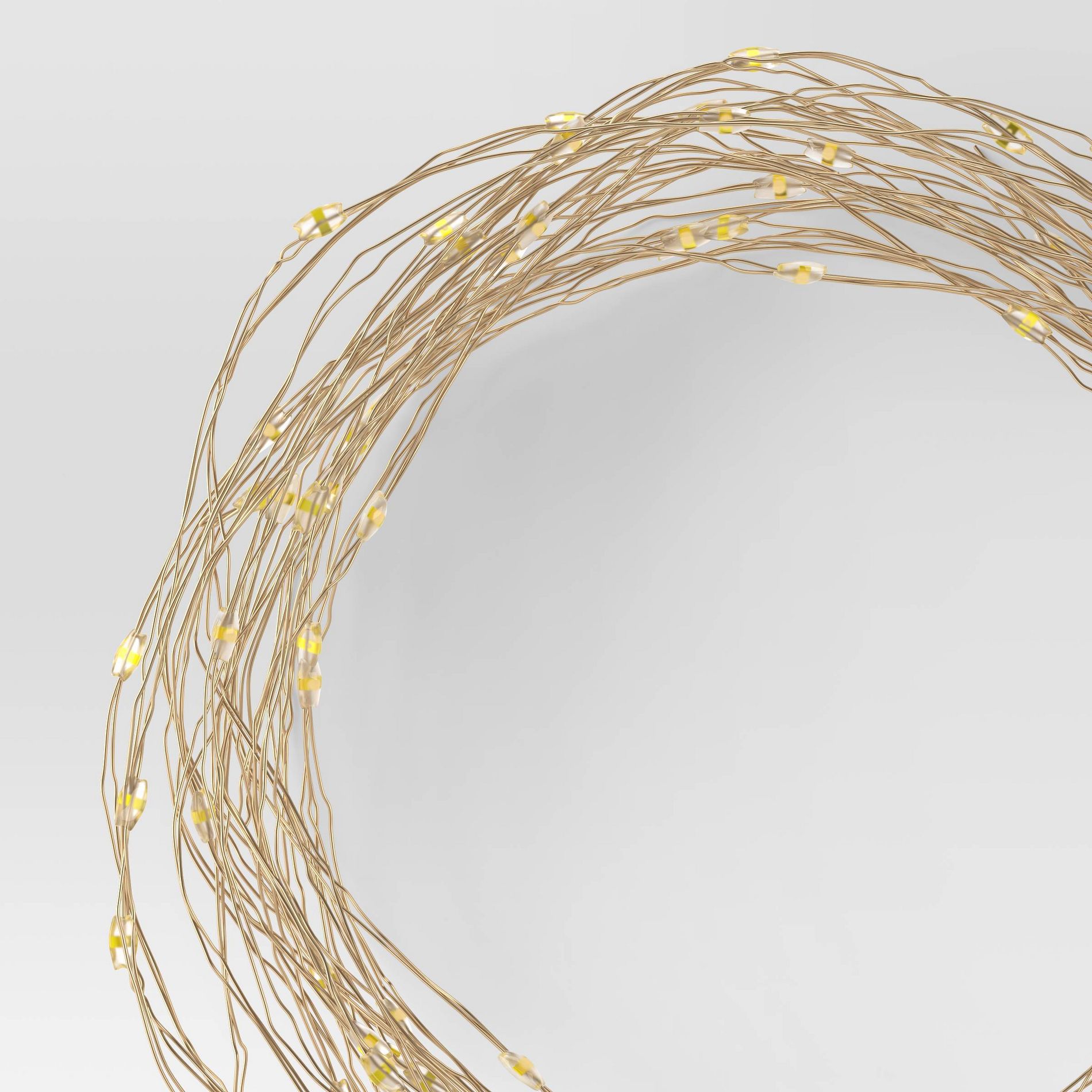 10.5' 30ct Battery Operated Twinkling LED Dewdrop Fairy String Lights Warm White with Gold Wire - Room Essentials™