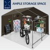 Best Choice Products 10x8ft Outdoor Fabric Storage Shed, Steel Frame, Dual Zipper Doors, Window - 3 of 4