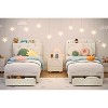 Twin Upholstered Bed Frame with Storage Drawers and Bookcase Headboard, Velvet Platform Bed for Kids/Girls/Boys - 3 of 4
