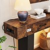 Dolonm 63 inch U-Shaped Console Table 2-Drawer,USB-C Outlet LED Lights,Easy Assembly,for Foyer Living Room Hallway - 3 of 4