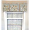 RLF Home 3" Rod Pocket High Quality Fabric Floral Essence Pleated Valance for Windows 50" x 16" Blue - 2 of 4