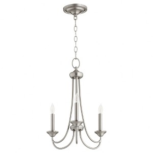 Quorum Lighting Brooks 3-Light Satin Nickel Chandelier with Chain - NR - 1 of 1