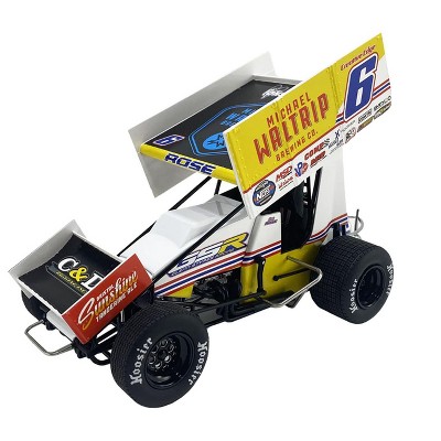 Winged Sprint Car #6 "Michael Waltrip Brewing Co." Glenn Styres Racing "World of Outlaws" (2024) 1/18 Diecast Model Car by ACME