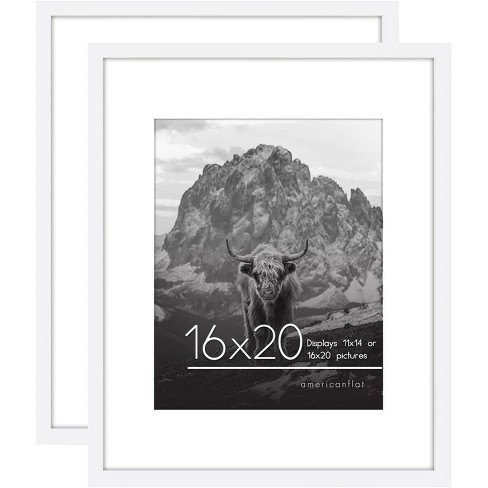 16 X 20 Matted To 11x 14 Thin Gallery Frame White - Threshold™ : Target