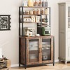 TruAIR Sideboard Buffet Cabinet, 31.5in Small Farmhouse Kitchen Cupboard Coffee Bar Storage Cabinet with Adjustable Shelves for Living Room Entryway - 4 of 4