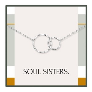 HOPE LOVE SHINE Soul Sister Necklace – 2 Interlocking Rings for Best Friend Friendship Gift for Women - 1 of 4
