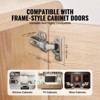 VEVOR Cabinet Hinges, 60 Packs Full Overlay Kitchen Cabinet Door Hinges, 100 Degree Opening Angel Soft Close Concealed Cupboard Hinges, Silver - 3 of 4