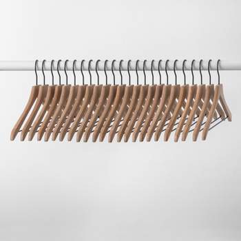 24pk Wood Suit Hangers Natural - Brightroom™
