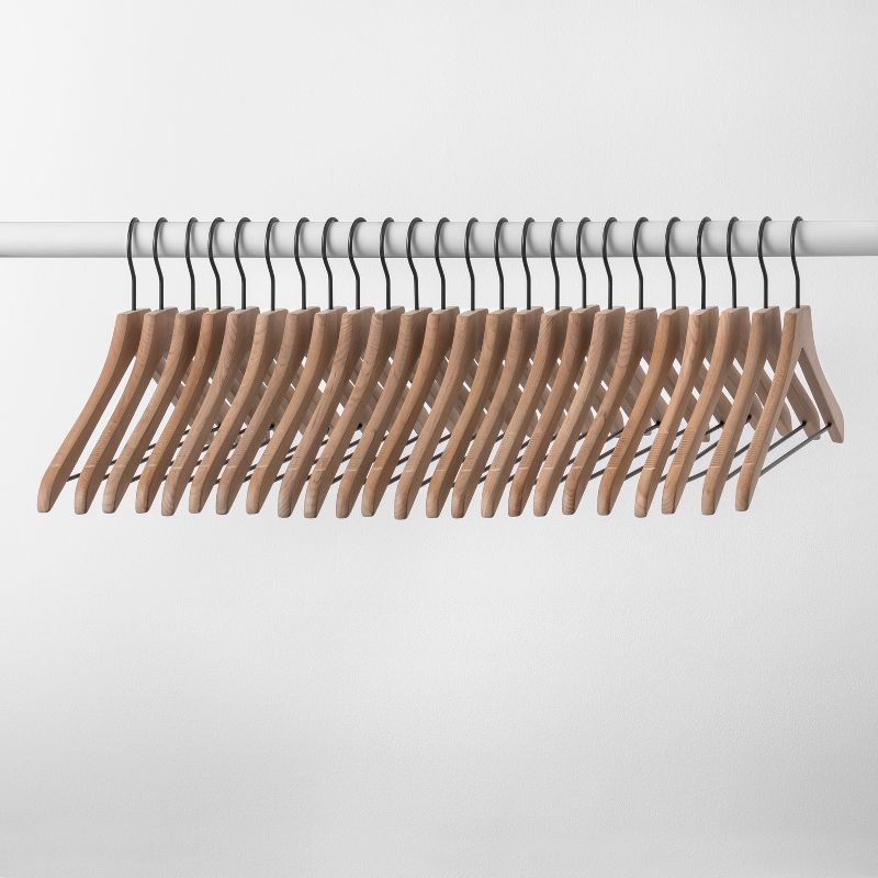 24pk Wood Suit Hangers - Brightroom™, 1 of 11