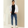 Lars Amadeus Men's Zip Up Long Sleeves Solid Color Knit Hooded Jackets - 3 of 4
