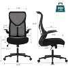 LOVMOR Ergonomic Computer Mesh Chair with Flip-up Armrests,Lumbar Support, Backrest for Home Office, Grey - 4 of 4