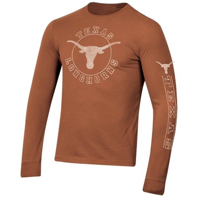 NCAA Texas Longhorns Men's Suede Long Sleeve T-Shirt