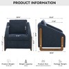 CAVINAS Chenille Upholstered Accent Chair with Cushioned Seat,Modern Arm Chairs with Backrest for Bedroom,Reading Room - 3 of 4