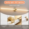POWLIG 48.9-in 1-Light Gold Modern Dimmable Wall Sconce Strip Mirror Headlights Dresser Light Bar - 4 of 4