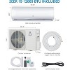 12,000 BTU Mini Split AC - 21 SEER2 Wall Mount Heat Pump, Cools 750 Sq.Ft, WiFi/Remote, 230V, Includes Installation Kit - 2 of 4
