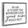 Stupell Industries Bathroom Aim Humorous Typography Washroom Signage, 17" x 21" - 3 of 4