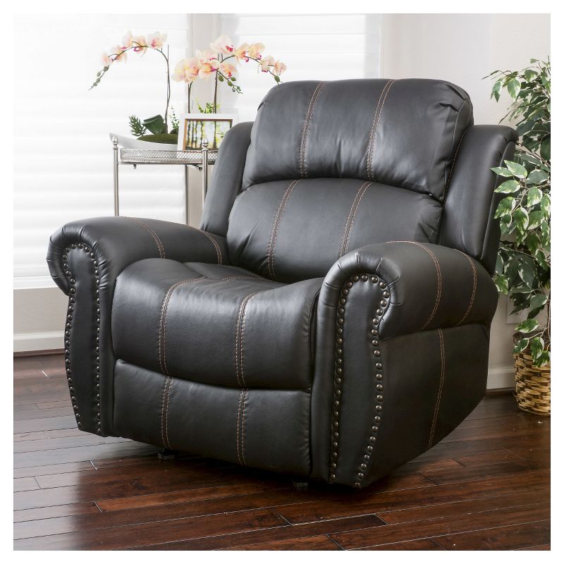 Charlie Faux Leather Glider Recliner Club Chair - Christopher Knight Home, 3 of 6