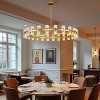 CityFurn 48-Light Large Modern Wagon Wheel Chandelier with Crystal Glass - 2 of 4