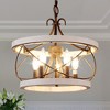 Bella Depot 5-Light 15.7" Wood Ceiling Light Rustic Chandelier Adjustable Pendant Light for Kitchen Island, Hallway - 3 of 4