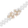 INSPIRE CHIC Women's Pearl Belt Crystal Rhinestone Retro Elastic Thin Waist Belt for Wedding Dress - 2 of 4