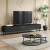 Modern 3-Drawers TV Stand with Silent Sliding Rails -Media Console with Metal Legs & Round Solid Wood Corners for Living Room - 3 of 4