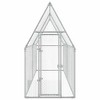 vidaxl Chicken cage Walk-in Hen coop Silver Galvanized Steel Poultry Enclosure 157.5"x39.4"x74.8" Outdoor Birds Rabbits Ducks Lockable Door - 4 of 4