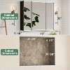 Belle Medicine Cabinet with Mirror, Recessed/Wall Mounted Cabinet for Bathroom, Beveled Mirror, Adjustable Tempered Glass Shelves, Black - 2 of 4
