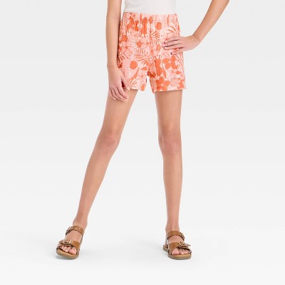 Girls' Moana Gauze Cabana Shorts - Orange