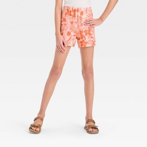 Girls' Moana Gauze Cabana Shorts - Orange - 1 of 3