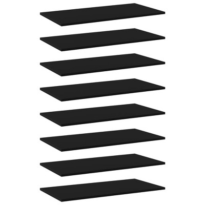 Vidaxl Bookshelf Boards 8 Pcs Black 31.5 In.x15.7 In.x0.6 In ...