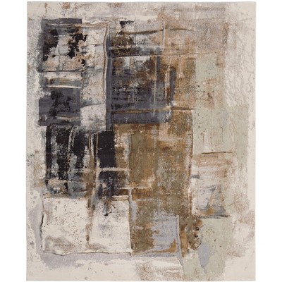 Clio Modern Watercolor Brown/Gray/Black Area Rug