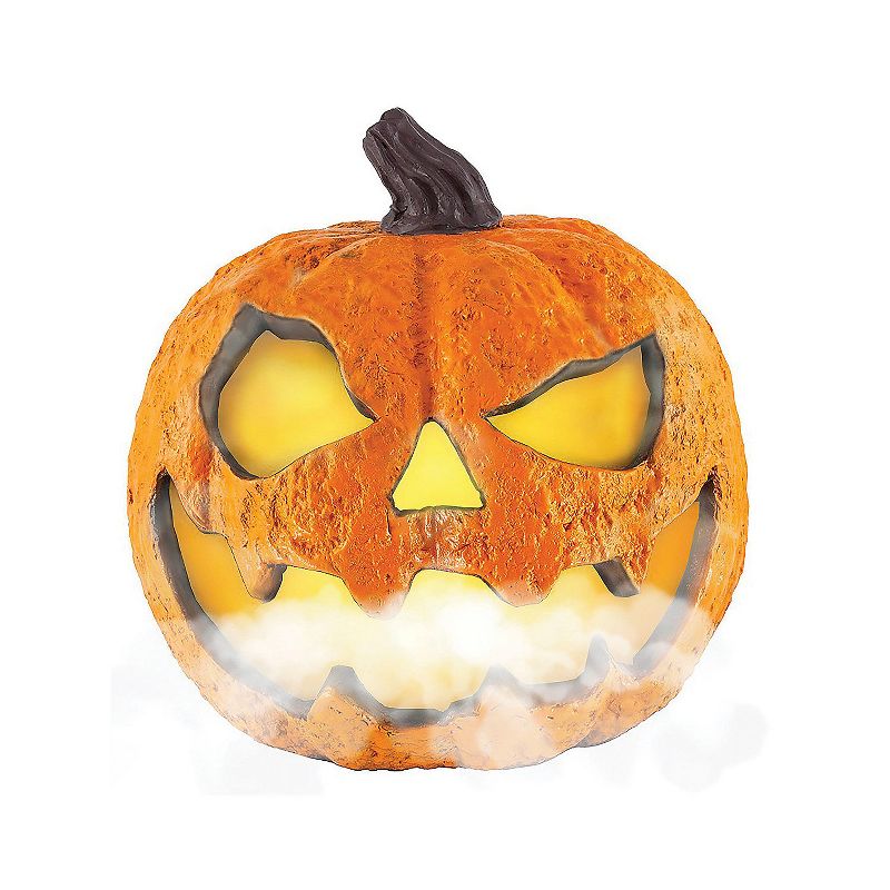 Tekky Toys Misting LED Lighted Pumpkin Halloween Decoration - 9 in x 8.5 in - Orange, 1 of 2