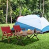 Costway 2 PCS Patio Folding Camping Beach Chair Portable Picnic Fishing Bamboo Frame - 3 of 4