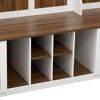 PAGED Hall Tree with Storage Bench and 7 Hooks, Modern Coat Rack with Open Shelves and Shoe Rack for Entryway, Living Room - 4 of 4