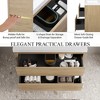 Whisen Pre-Assembled Floating Wall-Mounted Bathroom Vanity with Stone Resin Sink, U-Shaped Storage Drawers - 4 of 4