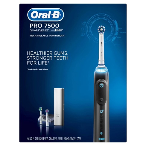breken aantrekken pin Oral-b Pro 7500 Power Rechargeable Electric Toothbrush Powered By Braun -  Black : Target