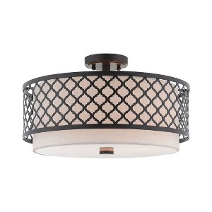 Livex Lighting Arabesque 3 - Light Semi-Flush Mount in  English Bronze - 1 of 1