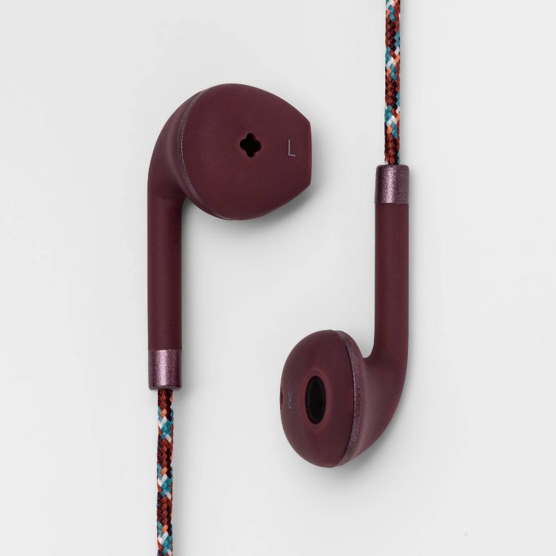 Wired Earbuds - heyday&#8482; Dark Cherry Multi Braid, 2 of 4