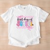 Simply Sage Market First Day Of School Checker Border Garment Dyed Tee - 3 of 4