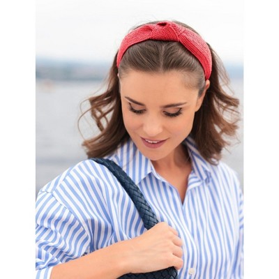 Shiraleah Knotted Woven Headband, Red