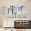 Rectangle Bathroom Mirror 30x20in/36x30in/40x30in Fireproof Waterproof Beveled Edge Design Rounded Corner Wall-mounted Bathroom Mirror - 4 of 4