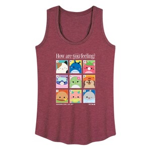 Women's - Squishmallows - Squish Mood Grid Graphic Racerback Tank - 1 of 4